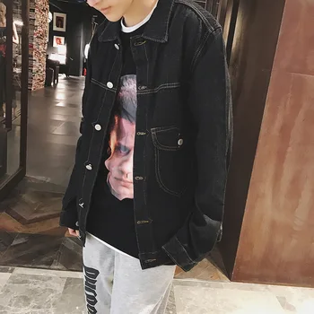 

2018 Fashion Mens Denim Jackets Slim Fit Mens Coat Long Sleeve Male Clothing Size M-XXL.