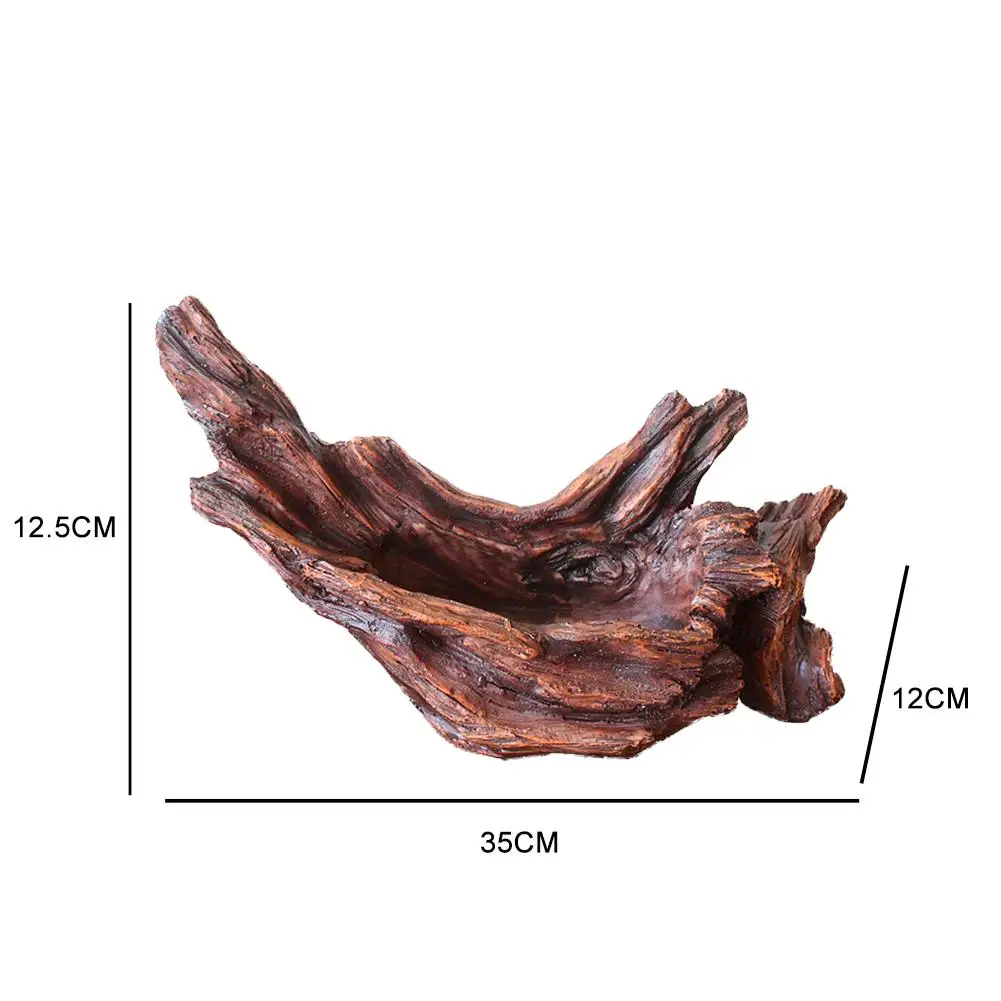 Дрифтвуд пень бревна бетон плантатор винтажный смоляный имитированный пень суккуленты цветочный горшок Горшечное растение украшение 3 размера