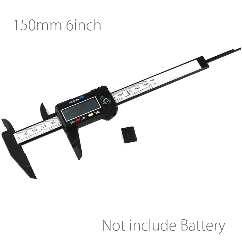 150mm 6inch LCD Digital Vernier Caliper Electronic Micrometer Carbon