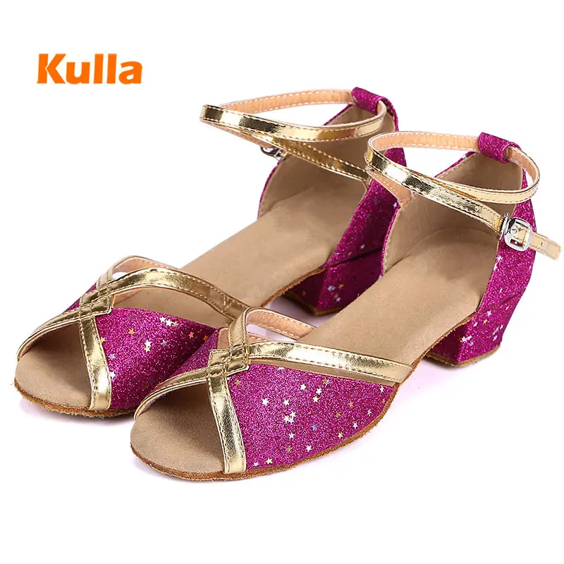 Children's Kids Latin Dance Shoes Women Ballroom Tango Latin Salsa