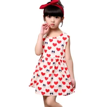 Hilenhug/Детское платье для девочек; летняя одежда для детей; модные платья принцессы без рукавов в цветочек для девочек 3-7 лет