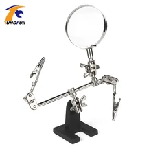 Акция, новинка, высокое качество, подставка для паяльника третьей руки, увеличительное устройство, увеличительное стекло с электрическими железными зажимами