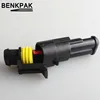 5set 2 Pin Way Waterproof Connector 2P Plug Automotive Electrical Wire Connector Motorcycle HID ► Photo 3/6
