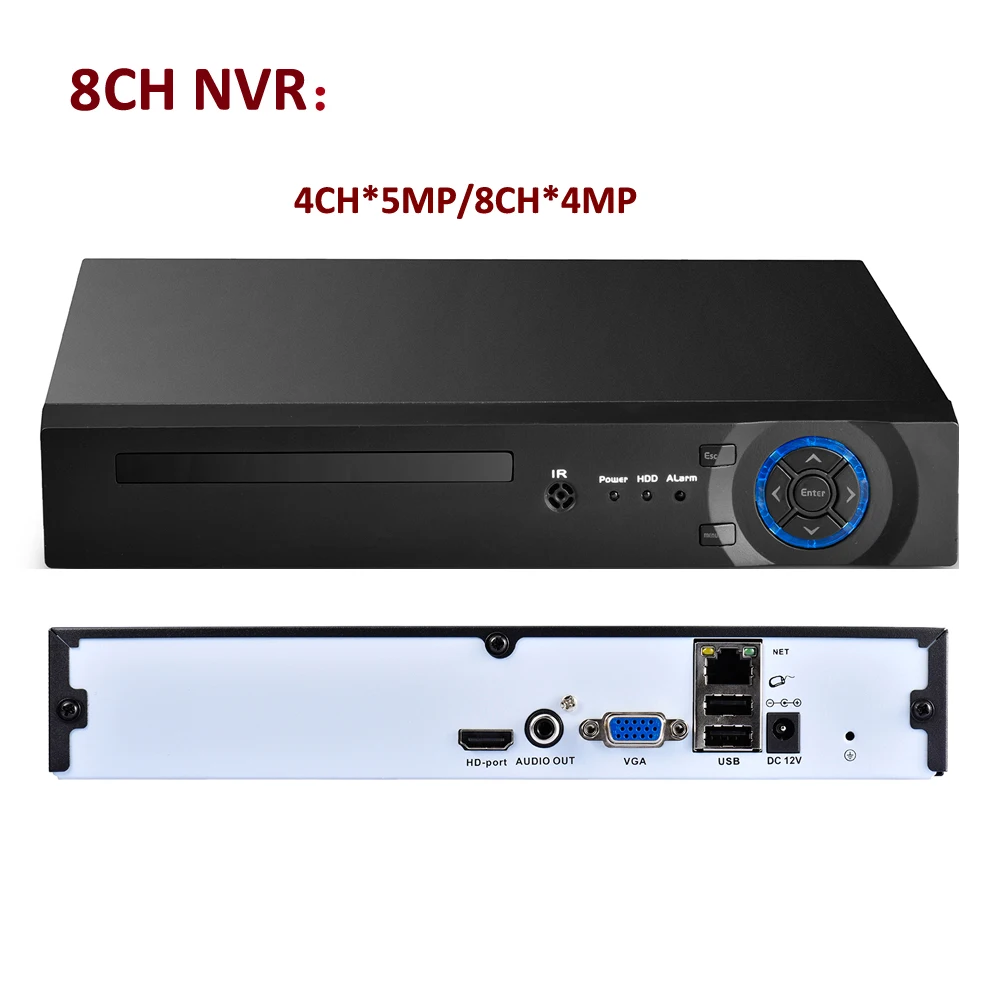 Azishn 8CH/16CH/32CH CCTV NVR 4MP 5MP 1080 P безопасности H.265/H.264 сети видеонаблюдения Регистраторы HDMI VGA FTP 3g xmeye