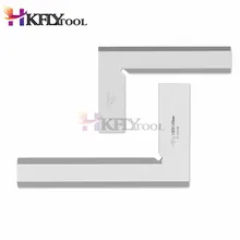 Uds, acero inoxidable, 125x80mm hoja ángulo de 90 grados intentar escuadra Broadside en forma de L de 90 grados hoja herramienta de medición