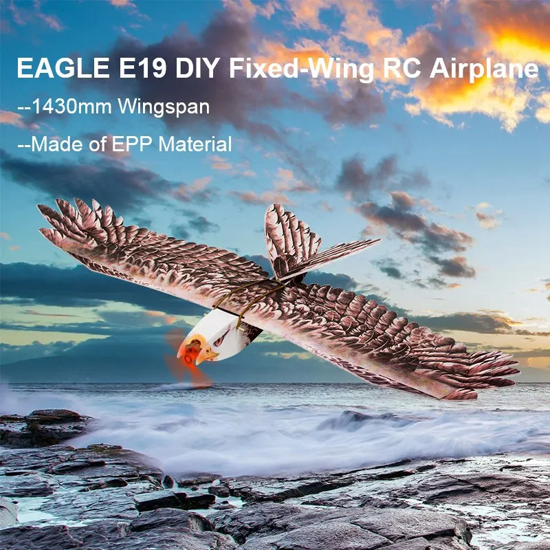 

E19 Eagle V2 1430mm Wingspan EPP DIY RC Airplane Fixed-Wing KIT/PNP Slow Flyer Trainer for Beginners VS ESKY Eagles XK DHC2 P51D