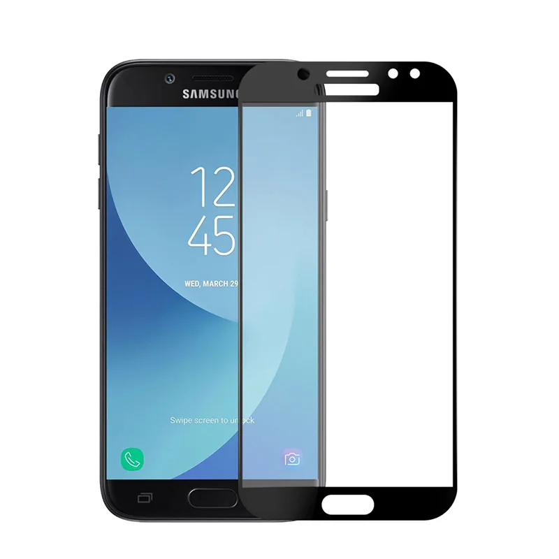 For Samsung Galaxy J3 2017 Full Cover Tempered Glass 9H Screen Protector Safety Covering Protective Film On J330 J330F SM-J330F (3)