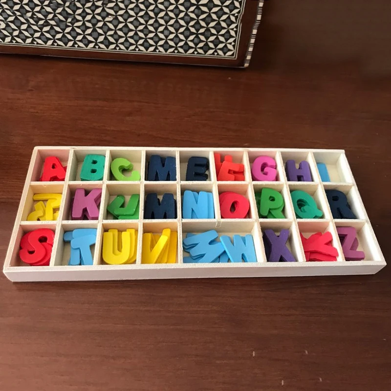

1 Set of Wooden Letters A-Z Colorful Wooden Alphabets for Home Bar Party Decoration ( Sent letter Random Color)