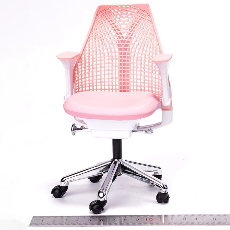 

1/6 Scale Stage Accessories Scene Chair Props Office Model Pink for 12''Phicen Action Figure Can Rotated With Shock Plastic