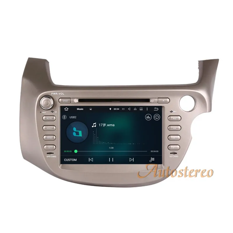 Cheap Car CD DVD player Android 7.1 16GB 2GB Car GPS navigation for Honda Fit RHD 2007-2013 radio mirror link mp3 video player Golden 15
