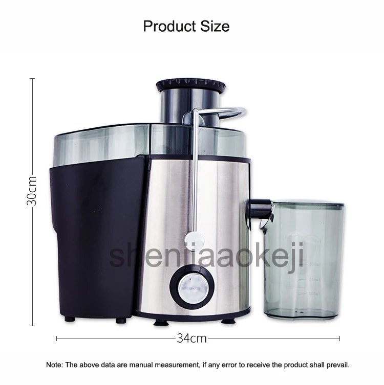 220v250w Stainless Steel Multifunctional Household Juicer Large Capacity Fruit Juice Separation Food Machine 15001-18000R/min