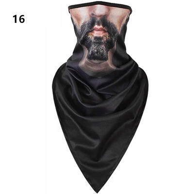 Велосипедный треугольный спортивный шарф для езды на велосипеде, дышащие банданы, маска для лица, повязка на голову для бега, зимняя Лыжная маска - Цвет: 16