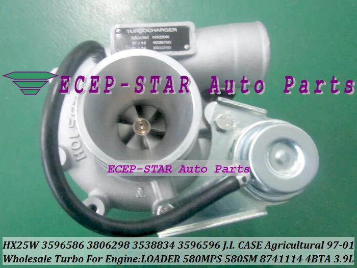 HX25W 3596586 3806298 3538834 3538993 3596596 Turbo Turbocharger For J.I. CASE Agricultural 1997-01 4BTA 3.9L 116HP (1)
