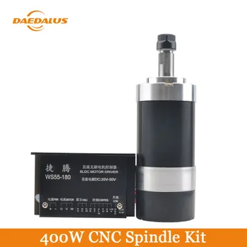 

Daedalus CNC Brushless Air Cooled Spindle Motor 400W DC Brushless Spindle ER11 WS55-180 Driver For CNC Milling Lathe Machine