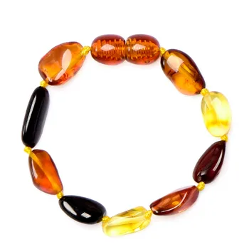 

Baltic Ambar teething bracelet for baby (multi color)-Natural Stone Diy Beads Necklace-Natural Stones For Jewelry Making