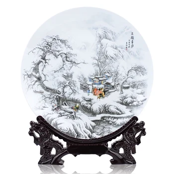 

Sangumaolu snow decorative porcelain plates hanging plate disk Home Furnishing decorate the living room decoration