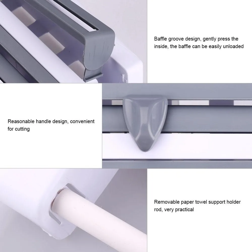 Пластиковая рефрижераторная Пленка Режущий стеллаж для хранения нож для пленки настенный Соус Бутылка кухонный Органайзер вешалка держатель для полотенец Держатель