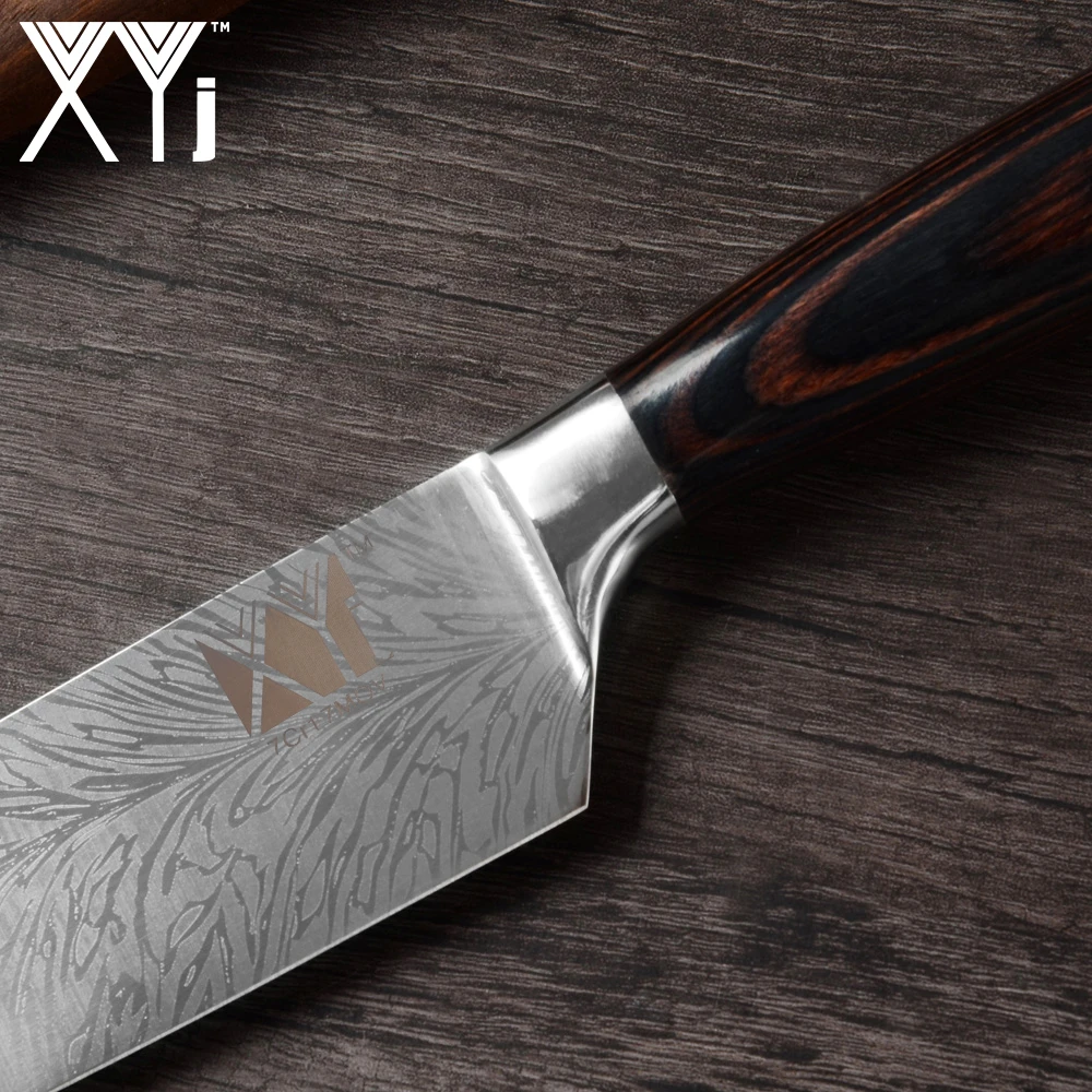 XYj 7CR17 нож из нержавеющей стали 8 шт. кухонный шеф повара нарезка хлеба резка