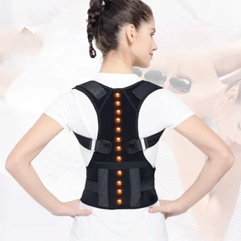 

new Magnetic posture correction hunchback fixed back fixed seat back support corset belt back pain posture tourmaline cassette
