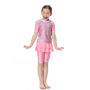 

Muslim Girls Swimwears Swim Shorts Two-piece Swimsuits Islamic Children Arab Islam Beach Wear Surf Pants