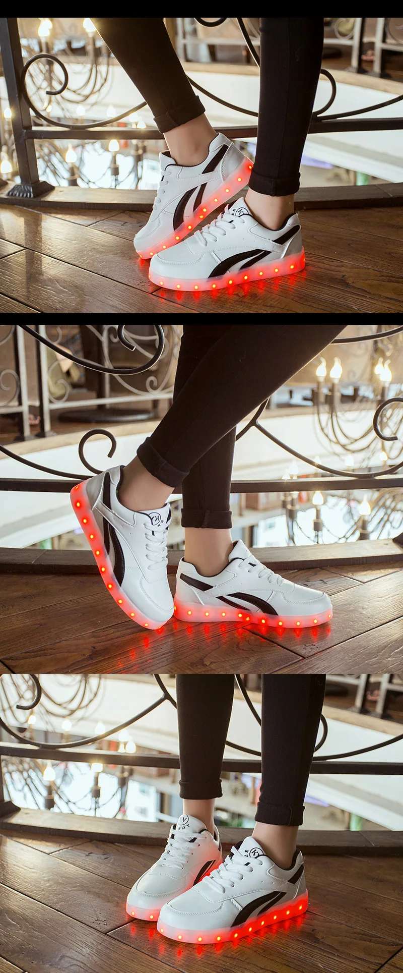 Large Size Children Casual Shoes With Lights USB Charge Luminous Sneakers for Kids Boys Glowing Led Shoes Girls Lighted Shoes