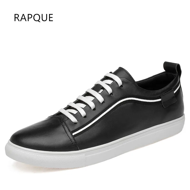 

New men casual shoes genuine cow leather loafers mens moccasins male sneakers high quality flats push size 37-47 RAPQUE