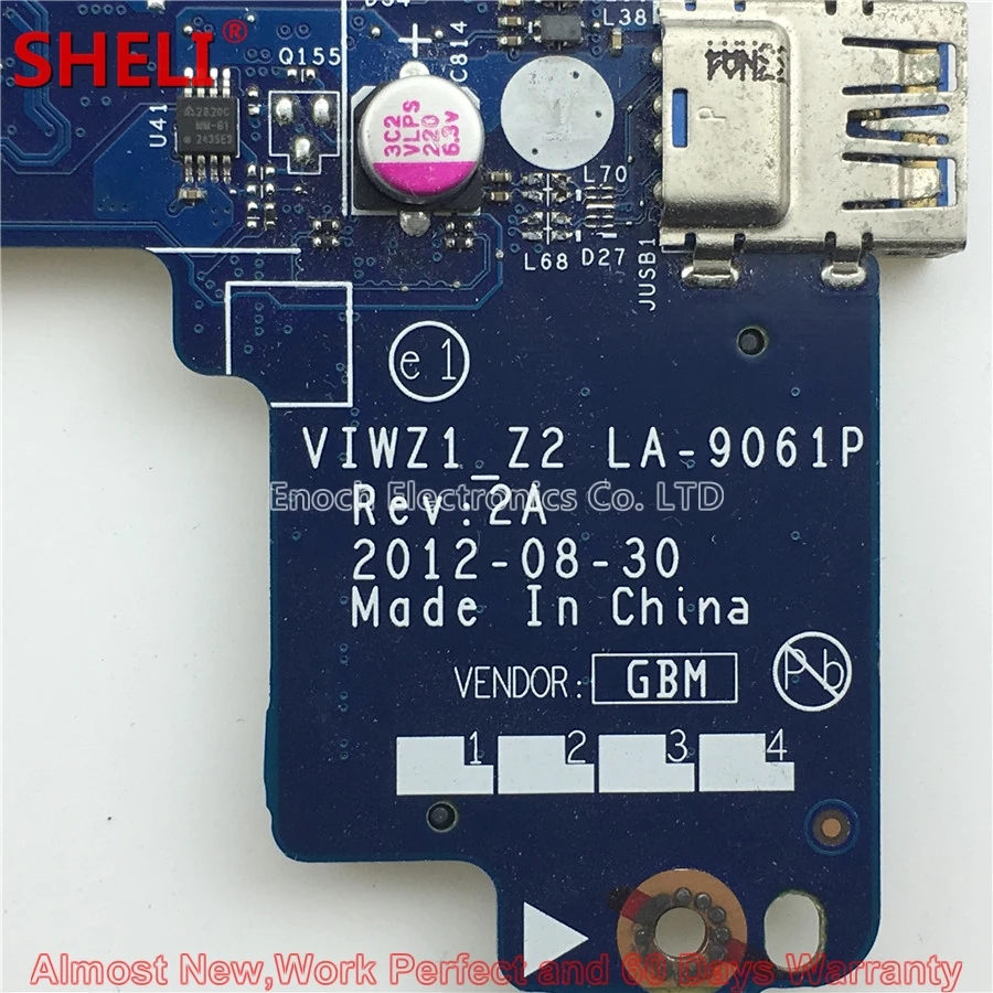 90002215 11S90002215 Laptop Motherboard For Lenovo Ideapad Z400 P400 VIWZ1_Z2 LA-9061P s989 HM76 DDR3 4
