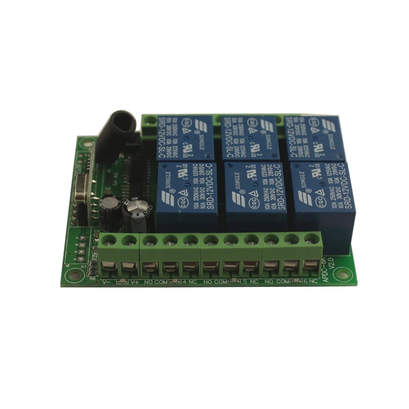 Sleeplion DC 12 V/24 V 6CH 6-канальный Беспроводной переключатель дистанционного Управление; радио переключатель hdmi передатчик и приемник реле