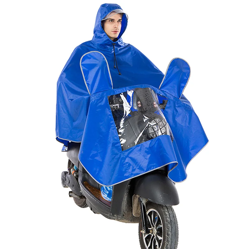7.Thicken Big hat Motor Cycle Rain Coat Electrombile Women's Raincoat Waterproof Rain Poncho Men Windbreaker Polyester Motorcycle Raincoat