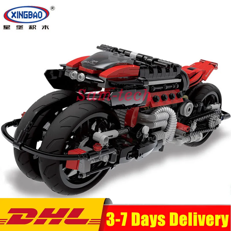 

Xingbao 03021 680Pcs Technic Series The Off-road Motorcycle Set Building Blocks Bricks Educational Children DIY Toys Model Gift