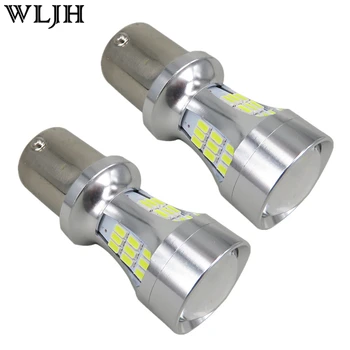 

WLJH 2x 12V 24V 3014 Chip LED BA15S 1156 S25 P21W LED Car DRL Daylight Back Up Lamp License Plate Parking Stop Tail Brake Light