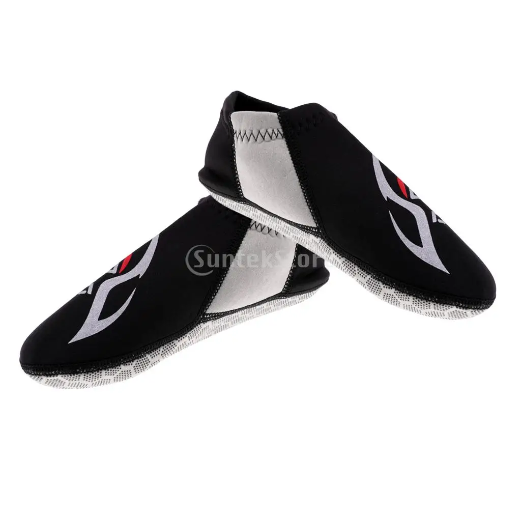 3mm Neoprene Scuba Diving Warm Socks Beach Swimming Surfing Snorkeling Kayak Water Sports Shoes Boots Equipment XS-XL Gray Black
