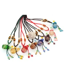 16 штук,, подарок для влюбленных для девочек на день рождения, эфирные масла, ожерелья, цветные глянцевые сферические Хрустальные Роскошные F006003S16