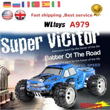 Coche de Competición Del Rc Wltoys A979 Monster de Alta Velocidad 50 Km/H 1/18 2.4 GHz RTR 4WD Con Transmisor de Control Más de 100 m