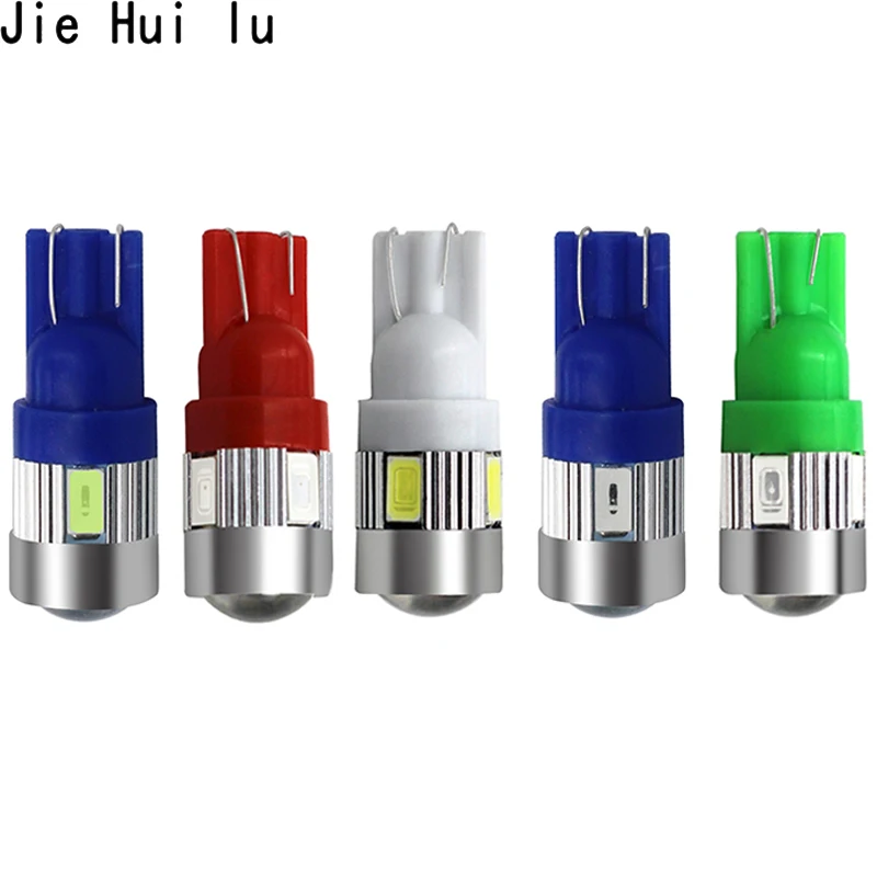 T10 501 супер яркая 6 SMD 5630 Светодиодная линза для проектора авто клиновидная лампа