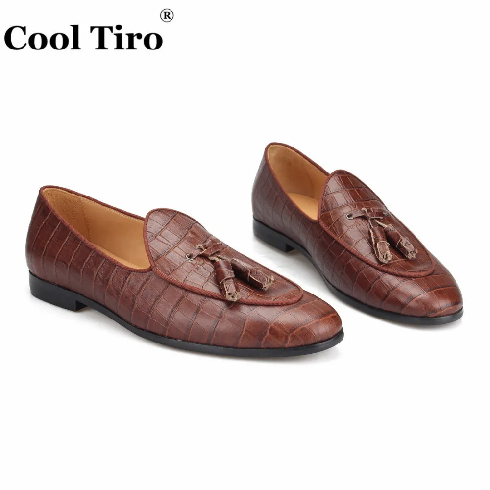 brown CROCODILE LOAFERS WITH TASSELS (4)