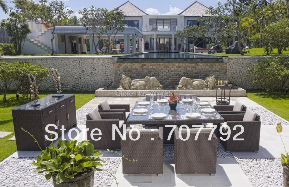 

Pacific Rattan Dining with Large Square Table