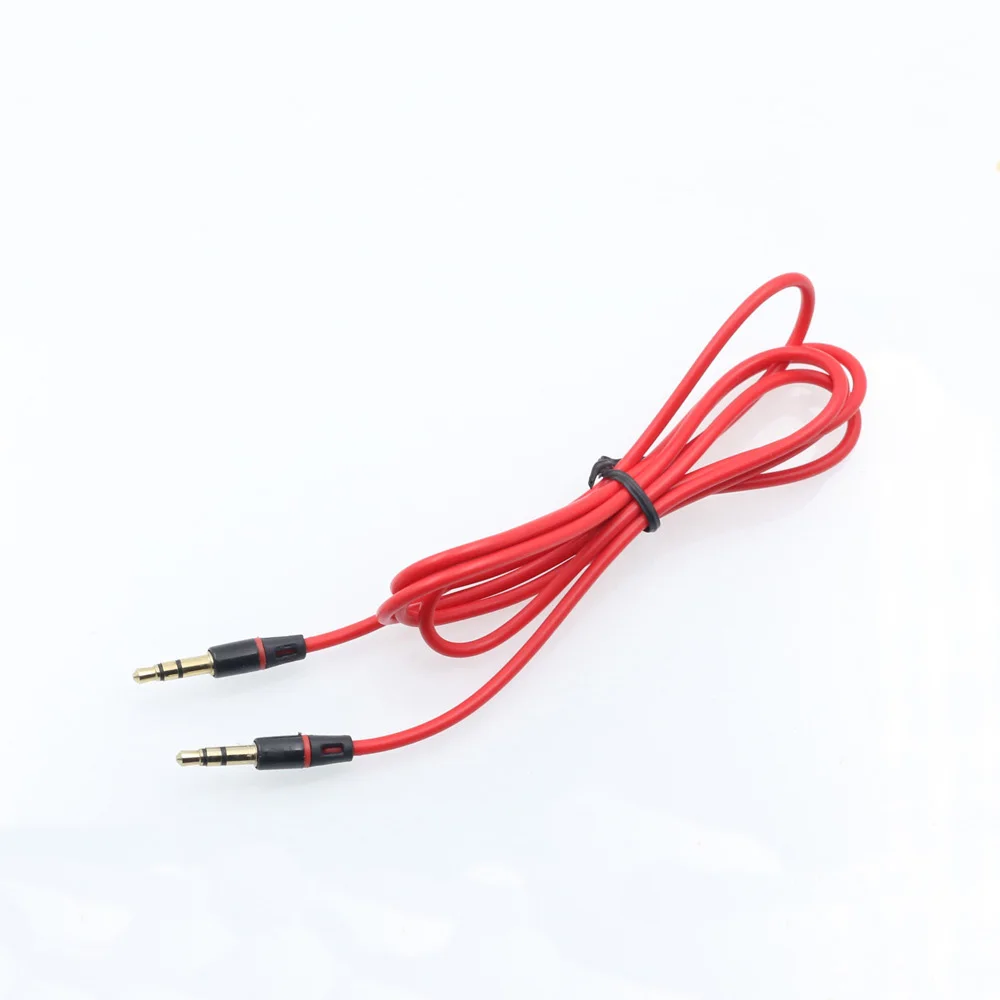 100pcs lot 3 5mm Audio Cable To 3 5 mm Male To Male Extension Cable Aux Jack to Jack Gold Plated Cable For Headphone Speaker