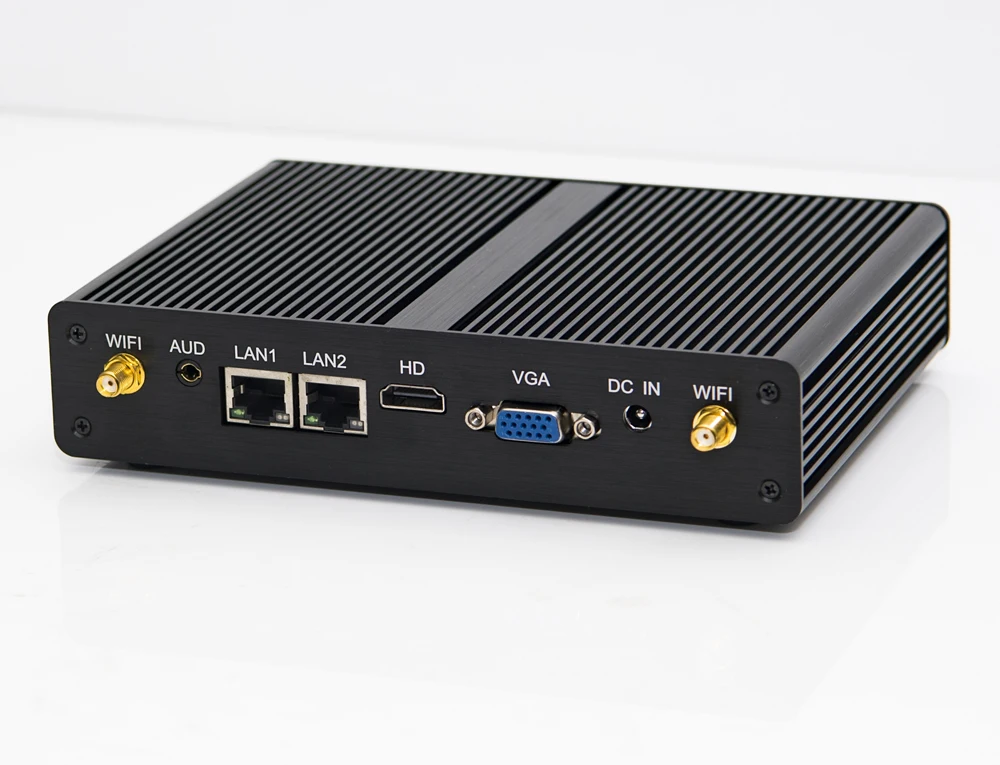 Новейшая акция с 2 * COM безвентиляторный мини-ПК Поддержка windows HDMI VGA dual LAN 8 г Barebone мини-ПК Intel i3 4030U мини-ПК