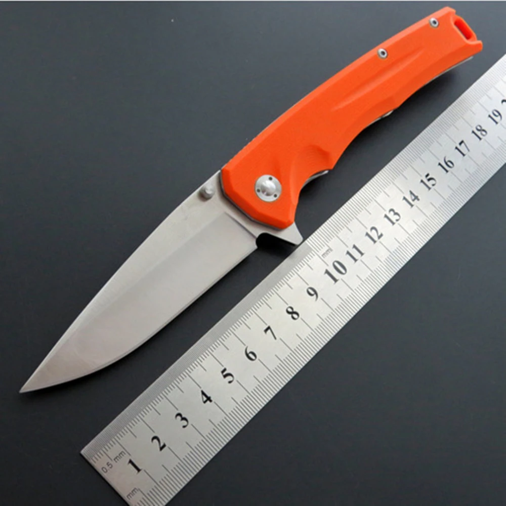 

58-59 HRC G10 Folding Pocket Knife Tactical Hunting Outdoor Camping Survival Knives D2 Ball Bearing Combat Portable EDC Tools