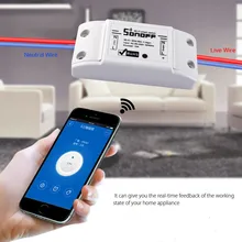 2018 Sonoff dc220v Wireless Control Wifi Switch Smart Home Automation Intelligent Wireless Center for Light 10A/2200W