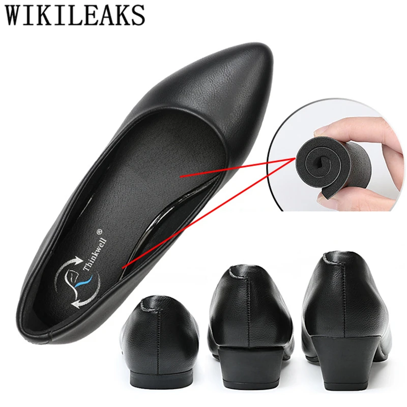 comfortable black office shoes