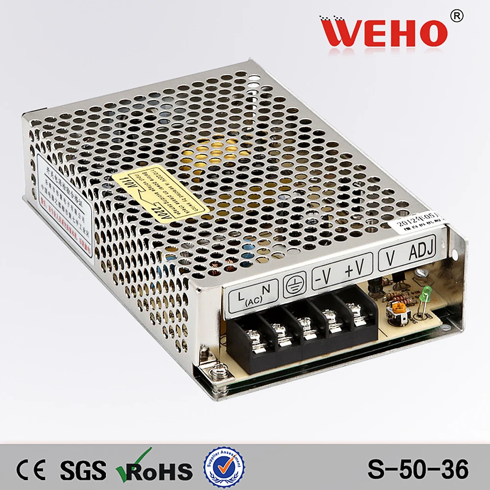 

(S-50-36) Factory outlet 50W constant voltage dc led power supply 36v