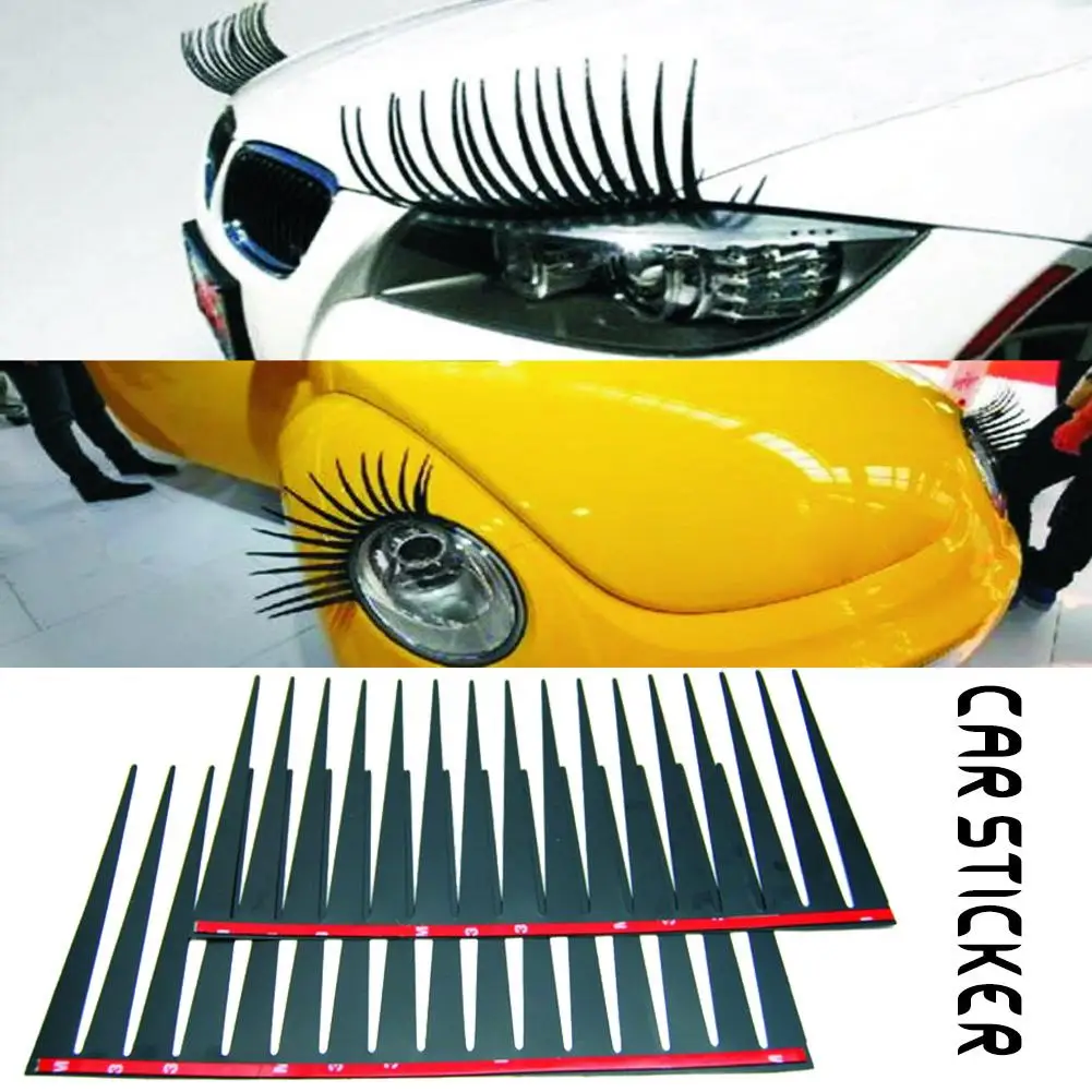 

2PCS Auto Car Headlight Eyelash Stickers Car Eyelashes Car False Eyelashes Car Sticker Electric Eye Patch Drop Shipping