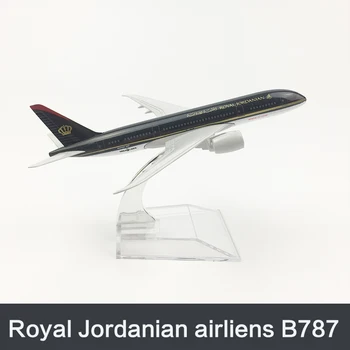 

16cm Jordan Airlines Airplane Model Boeing 787 Royal Jordanian B787 Diecast Aviation Model Airway Aircraft Model Scale Toy 1:400
