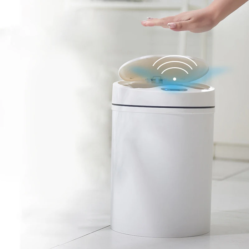 

8L Automatic Sensor Dustbin Smart Sensor Trash Can Induction Waste Bin PP Plastic Eco-Friendly Household Double Bin Design