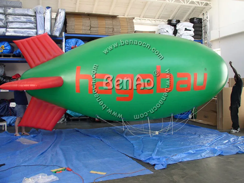AO083 Free shipping bespoke inflatable pvc airship helium blimp outdoor zeppelin inflatable blimp with air blower