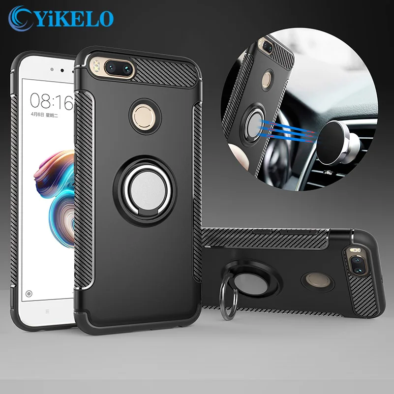 

YiKELO Case For Xiaomi mi a1 5X Mi6 Fundas soft silicone Hard PC Car Magnetic Cover For Redmi Note 4 4X 4A 3S Pro Prime Case
