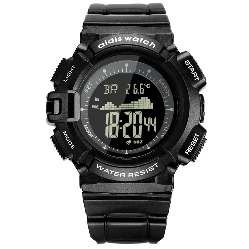 Aidis Брендовые мужские спортивные часы для альпинизма, рыбалки и электронных часов - Цвет: White