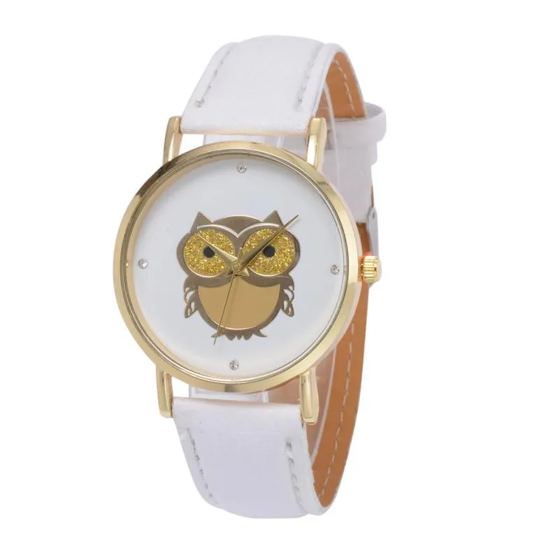 

Retro Owl Pattern Watch Women Simple Round Dial Analog Quartz Watches Unisex Ladies Pu Leather Strap Wrist Watches Relogio #YL5